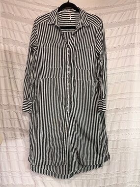 Free People striped button down shirt dress, Faded in the Morning